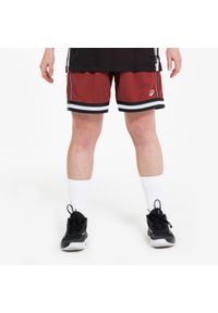TARMAK - Dwustronne spodenki do koszykówki Tarmak Short 500. Kolor: czarny, czerwony, brązowy, wielokolorowy. Materiał: materiał, tkanina, prążkowany, poliester. Sport: koszykówka
