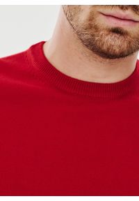 Pako Lorente - PAKO LORENTE – Czerwony męski sweter. Kolor: zielony, czerwony, niebieski. Materiał: wełna, akryl, poliamid. Wzór: gładki. Sezon: jesień #3