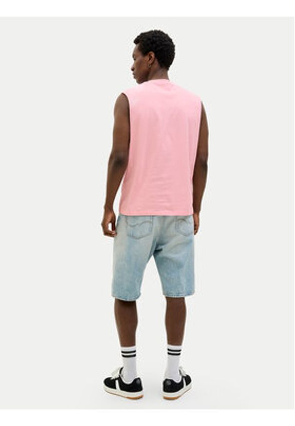 Jack & Jones - Jack&Jones Tank top Vesterbro 12250430 Różowy Oversize. Kolor: różowy. Materiał: bawełna