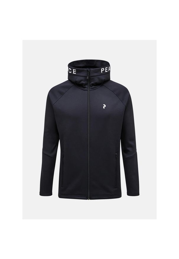 Bluza Peak Performance Rider Zip Hood męska. Kolor: czarny