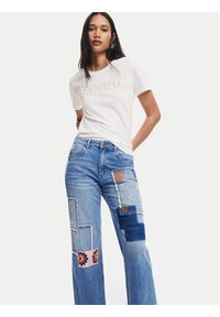 Desigual Jeansy Mila 24WWDD97 Niebieski Straight Fit. Kolor: niebieski #3