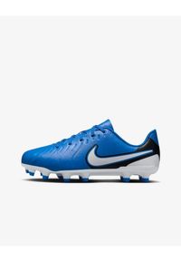 Buty piłkarskie dziecięce Nike Tiempo Legend 10 Club FG/MG. Kolor: niebieski. Sport: piłka nożna