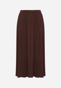 Born2be - Brązowa Bawełniana Spódnica o Rozkloszowanym Kroju Tusnara. Kolor: brązowy. Materiał: bawełna #3