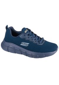 skechers - Buty do chodzenia męskie Skechers Bobs B Flex Chill Edge. Zapięcie: sznurówki. Kolor: niebieski. Materiał: materiał, tkanina, syntetyk. Szerokość cholewki: normalna. Sport: turystyka piesza #1