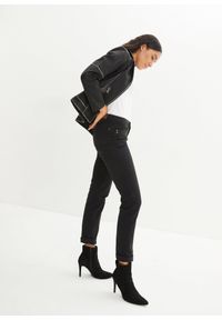 bonprix - Dżinsy ze stretchem straight, mid waist. Kolor: czarny #2