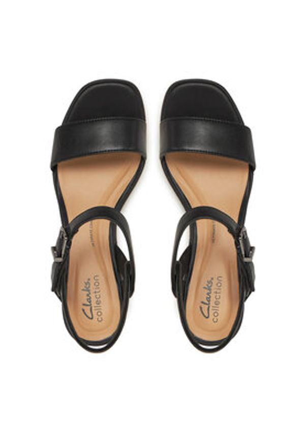 Clarks Sandały Jaylan Ray 26181658 Czarny. Kolor: czarny. Materiał: skóra