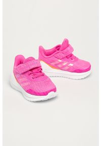 adidas Performance - Buty dziecięce Run EL. Nosek buta: okrągły. Zapięcie: rzepy. Kolor: różowy. Materiał: syntetyk, materiał, guma. Szerokość cholewki: normalna. Sport: bieganie #2
