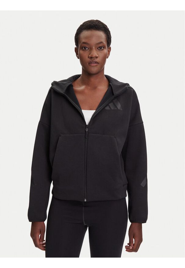 Adidas - adidas Bluza Z.N.E. JE7848 Czarny Loose Fit. Kolor: czarny. Materiał: bawełna