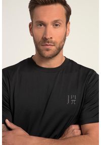 JAY-PI - Męski T-shirt FLEXNAMIC® odzież sportowa fason maskujący brzuch rękaw 1/2. Kolekcja: plus size. Kolor: czarny. Materiał: elastan, poliester, materiał