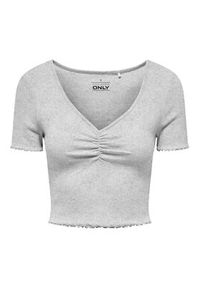 only - ONLY T-Shirt Betty 15311919 Szary Regular Fit. Kolor: szary. Materiał: bawełna