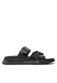 TOMMY HILFIGER - Tommy Hilfiger Klapki D Density Hilfiger Mix Sandal FM0FM05004 Czarny. Kolor: czarny