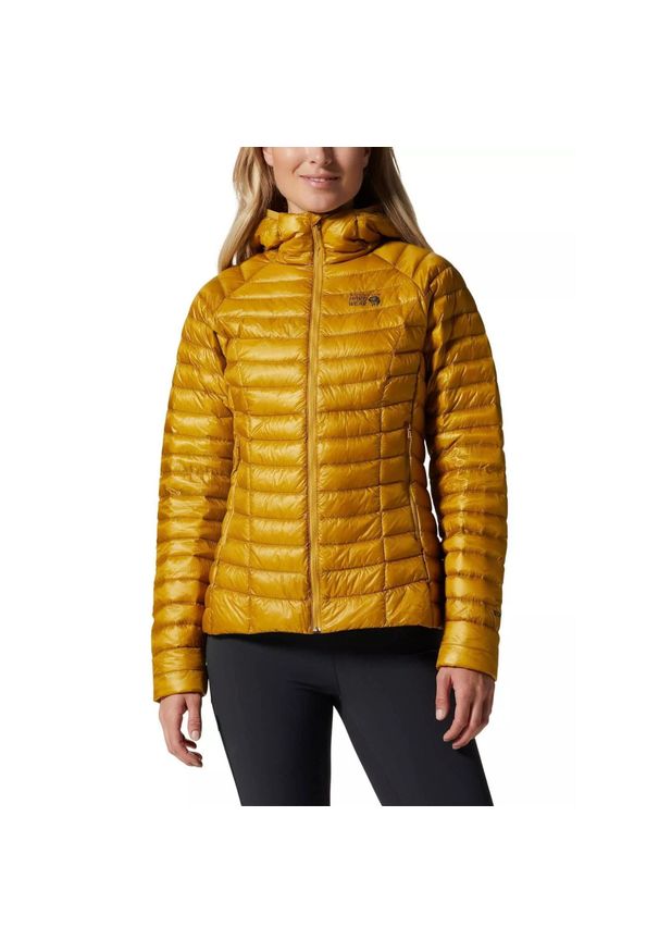 MOUNTAIN HARDWEAR - Kurtka puchowa damska Mountain Hardwear Ghost Whisperer/2 Hoody. Kolor: żółty. Materiał: puch. Sport: turystyka piesza