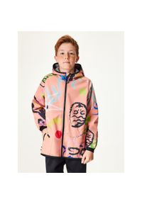 UNUO - Kurtka softshellowa dziecięca bez ocieplenia elastyczna Basic, Apricot, Fantazie. Kolor: pomarańczowy. Materiał: softshell. Sezon: lato, jesień, wiosna
