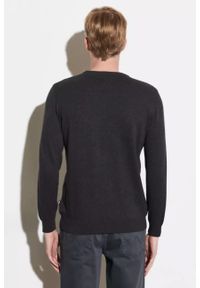 Wrangler - WRANGLER CREW KNIT MĘSKI SWETER KLASYCZNY LOGO DARK GREY MEL W8A02PX06 112132349. Styl: klasyczny #5