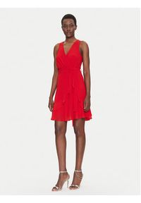 Morgan Sukienka koktajlowa 241-ROSVAL M Czerwony Regular Fit. Kolor: czerwony. Materiał: syntetyk. Styl: wizytowy #5