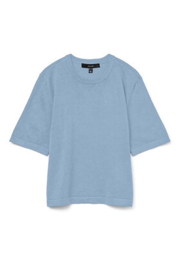 Vero Moda Sweter Silje 10320460 Błękitny Oversize. Kolor: niebieski. Materiał: wiskoza