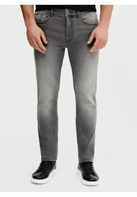 Pako Lorente - PAKO LORENTE - Szare jeansowe spodnie męskie. Kolor: szary, niebieski. Materiał: jeans
