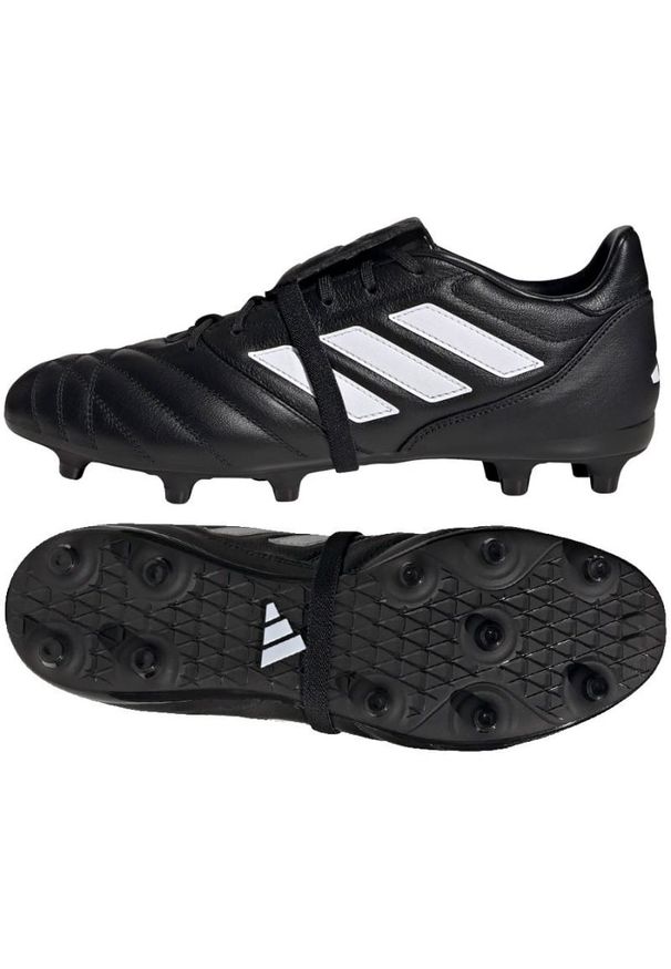 Adidas - Buty piłkarskie adidas Copa Gloro Fg GY9045 czarne czarne. Zapięcie: sznurówki. Kolor: czarny. Materiał: skóra. Szerokość cholewki: normalna. Sport: piłka nożna