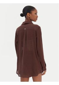 Seafolly Koszula Breeze 55428-TO Brązowy Regular Fit. Kolor: brązowy. Materiał: bawełna #3