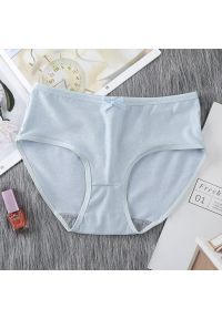 Intica - Figi dziewczęce o średnim stanie z elastycznymi bokami Tomiko. Kolor: niebieski. Materiał: materiał