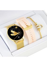 Zestaw damski zegarek SMARTWATCH Rubicon RNCF30 złoty + bransoletka. Rodzaj zegarka: smartwatch. Kolor: złoty #1