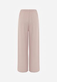 Born2be - Różowe Szerokie Spodnie Casual z Wysokim Stanem i Biżuteryjną Aplikacją Aronia. Okazja: na co dzień. Stan: podwyższony. Kolekcja: plus size. Kolor: różowy. Długość: krótkie. Wzór: aplikacja. Styl: casual #5