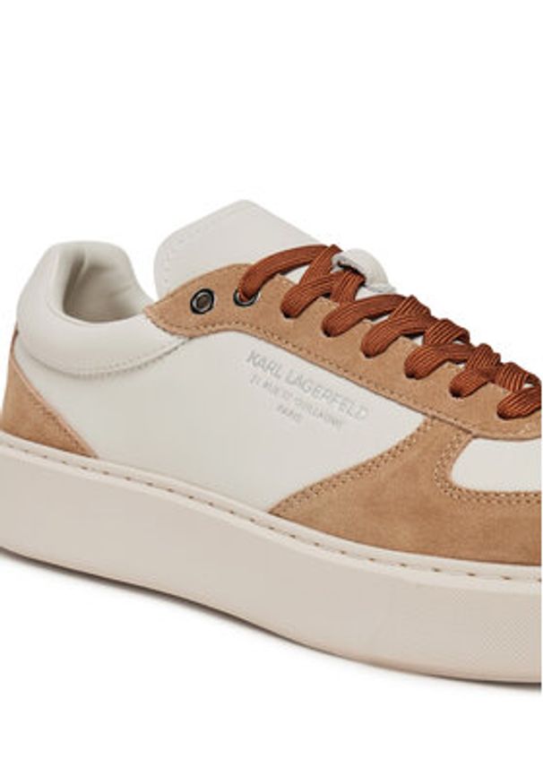 Karl Lagerfeld - KARL LAGERFELD Sneakersy KL52235 Biały. Kolor: biały. Materiał: zamsz, skóra
