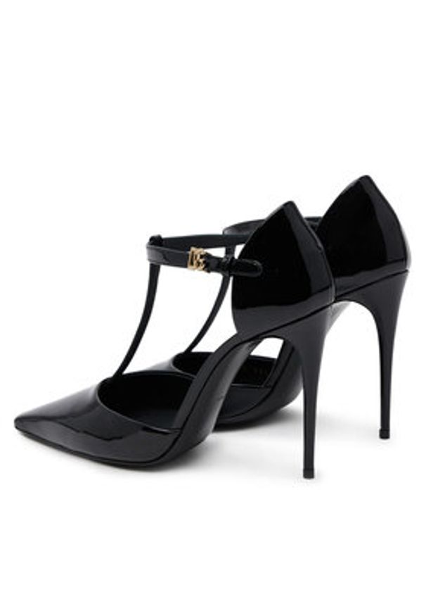 DOLCE & GABBANA - Dolce&Gabbana Szpilki CD1883 A1471 Czarny. Kolor: czarny. Materiał: skóra. Obcas: na szpilce