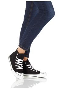 Wysokie sneakersy bonprix czarny. Kolor: czarny. Materiał: materiał, syntetyk #4