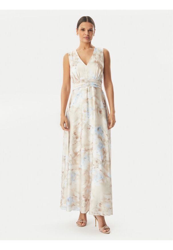 Rinascimento Sukienka wieczorowa CFC0128025003 Beżowy jasny Regular Fit. Kolor: beżowy. Materiał: syntetyk. Styl: wizytowy