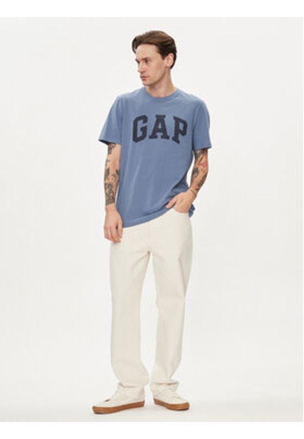 GAP - Gap T-Shirt 856659-02 Niebieski Regular Fit. Kolor: niebieski. Materiał: bawełna