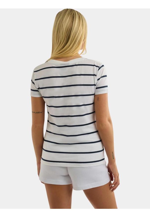 T-shirt damski Nautica Hosta. Kolor: biały, wielokolorowy, niebieski