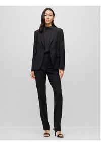 BOSS - Boss Spodnie materiałowe 50490045 Czarny Regular Fit. Kolor: czarny. Materiał: materiał, wełna