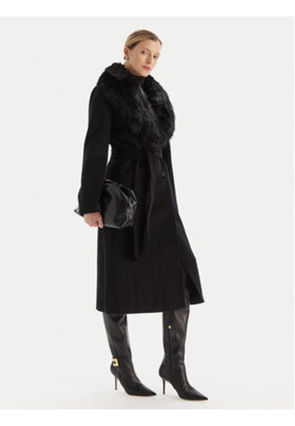 MICHAEL Michael Kors Płaszcz wełniany 77A7141M21 Czarny Regular Fit. Kolor: czarny. Materiał: syntetyk