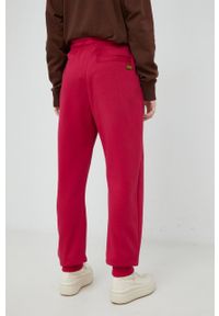 G-Star RAW - G-Star Raw spodnie dresowe damskie kolor różowy gładkie. Stan: podwyższony. Kolor: różowy. Materiał: dresówka. Wzór: gładki #2