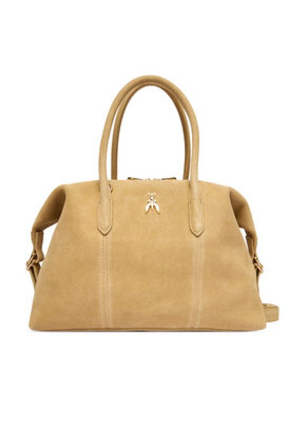 Patrizia Pepe Torebka 2B0145/L152-B880 Beżowy. Kolor: beżowy. Materiał: zamszowe, skórzane