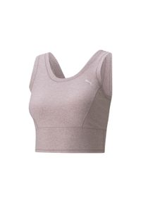 Top Sportowy Damski Puma Studio Yogini Luxe Crop Tank Różowy. Kolor: wielokolorowy, różowy, beżowy. Styl: sportowy #1