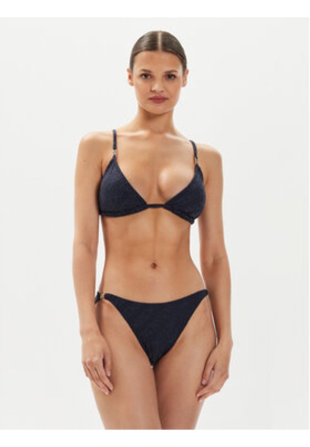 MICHAEL Michael Kors Góra od bikini MM13094 Granatowy. Kolor: niebieski. Materiał: syntetyk