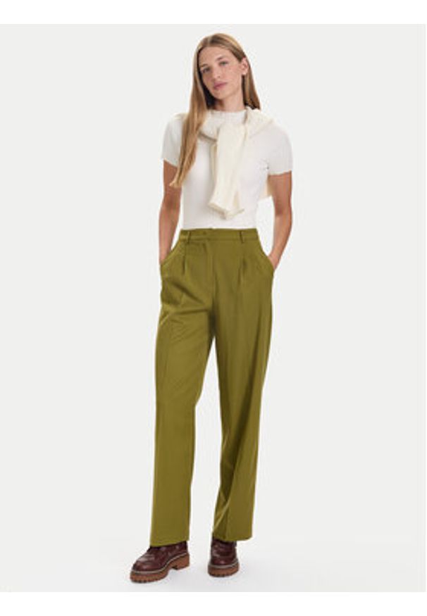 United Colors of Benetton - United Colors Of Benetton Spodnie palazzo 4YVXDF09R Zielony Regular Fit. Kolor: zielony. Materiał: syntetyk