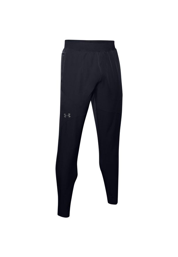 Spodnie dresowe slim fit Under Armour Flex Woven. Kolor: czarny, szary, wielokolorowy. Materiał: dresówka. Sport: fitness