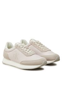 Calvin Klein Sneakersy Runner Laceup Low Mg Mix YW0YW01615 Beżowy. Kolor: beżowy. Materiał: materiał #2