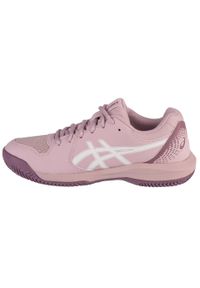 Asics - Buty do tenisa damskie, Gel-Dedicate 8 Clay. Zapięcie: sznurówki. Kolor: biały, różowy, wielokolorowy. Materiał: syntetyk, tkanina, materiał. Szerokość cholewki: normalna. Sport: tenis