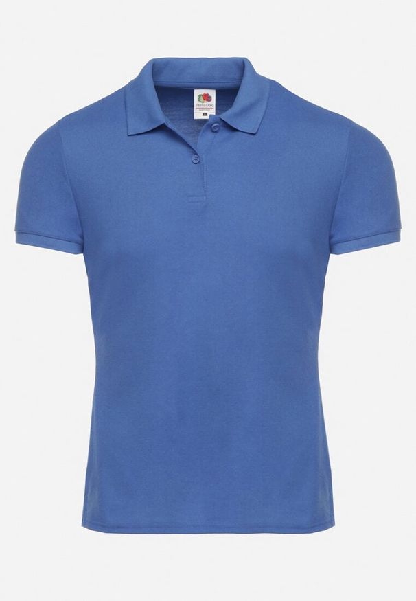 Born2be - Niebieski T-shirt Polo z Bawełną Fodelira. Okazja: na co dzień. Typ kołnierza: polo. Kolor: niebieski. Materiał: bawełna. Styl: elegancki, klasyczny, casual