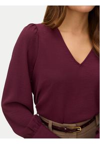Vero Moda Bluzka Esme 10338288 Bordowy Regular Fit. Kolor: czerwony. Materiał: syntetyk #6