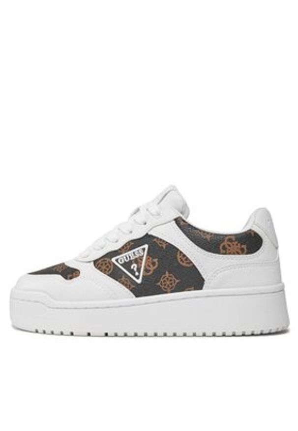 Guess Sneakersy Miram2 FLPMI2 FAL12 Biały. Kolor: biały. Materiał: skóra