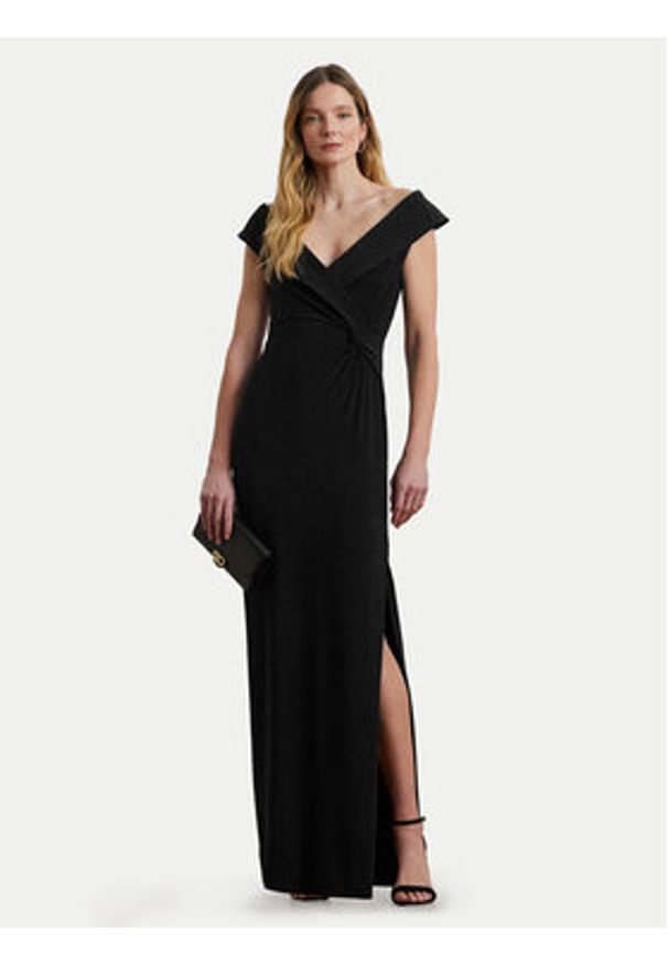 Lauren Ralph Lauren Sukienka wieczorowa 253863940001 Czarny Slim Fit. Kolor: czarny. Materiał: syntetyk. Styl: wizytowy