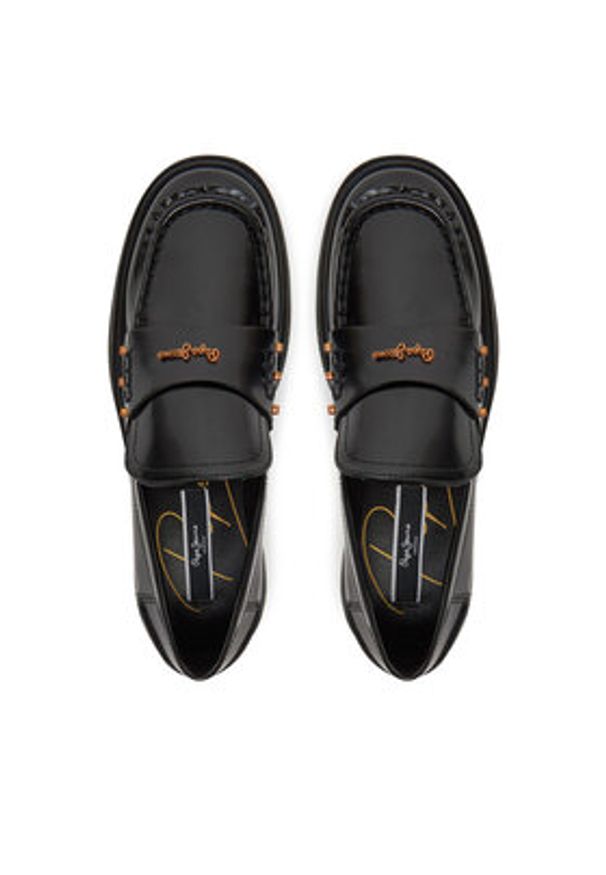 Pepe Jeans Loafersy Penny Studs PLS10427 Czarny. Kolor: czarny. Materiał: skóra