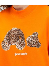 PALM ANGELS - Pomarańczowy t-shirt z misiem. Kolor: pomarańczowy. Materiał: bawełna. Wzór: motyw zwierzęcy, nadruk #2