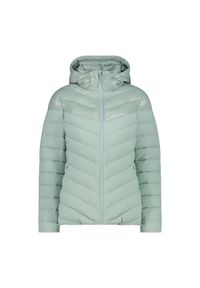 Kurtka puchowa z kapturem na zamek Sorona Aura damska CMP. Typ kołnierza: kaptur. Kolor: niebieski, wielokolorowy, zielony. Materiał: puch. Styl: elegancki #1