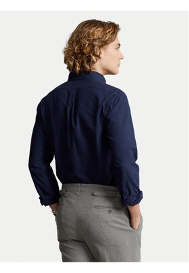 Polo Ralph Lauren Koszula 710767828003 Granatowy Slim Fit. Typ kołnierza: polo. Kolor: niebieski. Materiał: bawełna